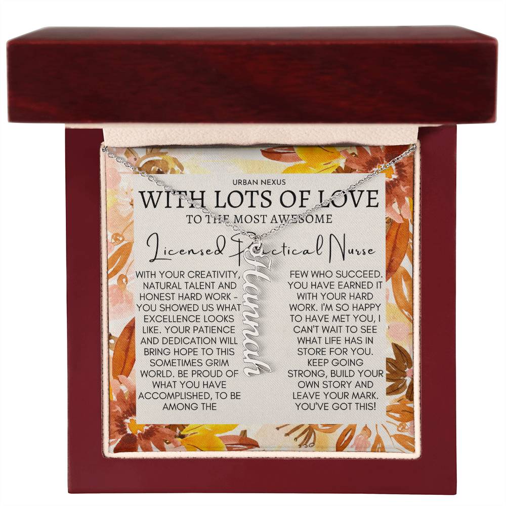 Dangle Heart Necklace - Licensed Practical Nurse LPN Gift for Her AR20 - Urban Nexus Store