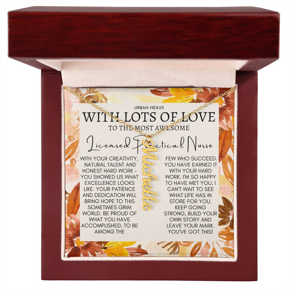 Dangle Heart Necklace - Licensed Practical Nurse LPN Gift for Her AR20 - Urban Nexus Store