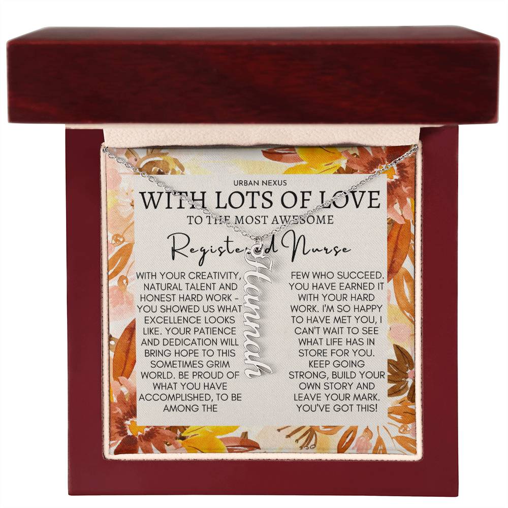 Dangle Heart Necklace - Registered Nurse RN Gift for Her AR16 - Urban Nexus Store