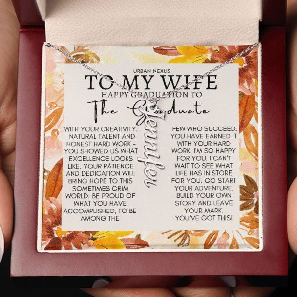 Dangle Name Necklace Best Graduation Gifts For Wife | Convocation Gifts For Her Sa2 - Urban Nexus Store