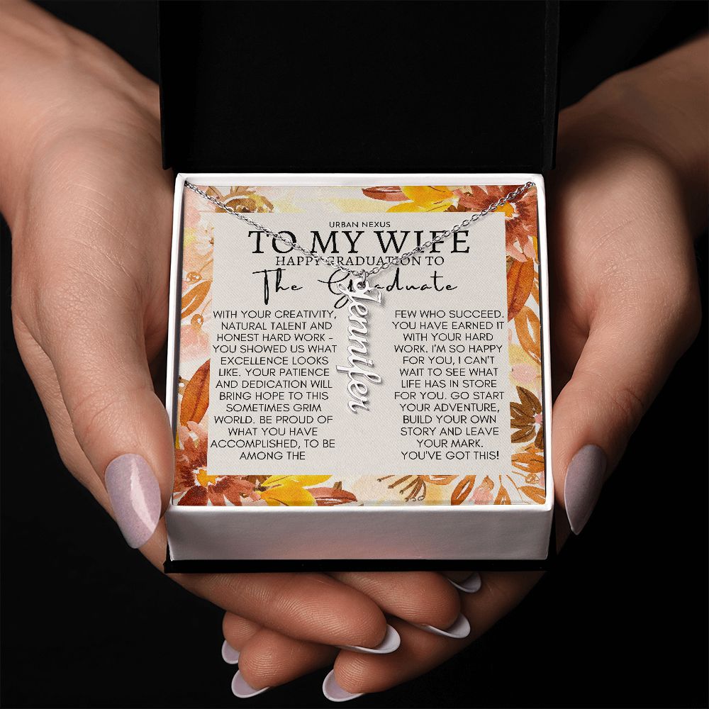 Dangle Name Necklace Best Graduation Gifts For Wife | Convocation Gifts For Her Sa2 - Urban Nexus Store