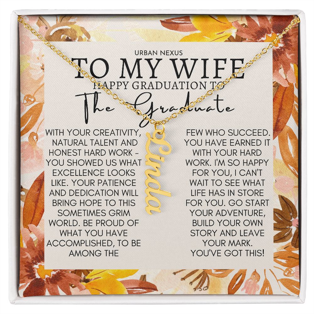 Dangle Name Necklace Best Graduation Gifts For Wife | Convocation Gifts For Her Sa2 - Urban Nexus Store