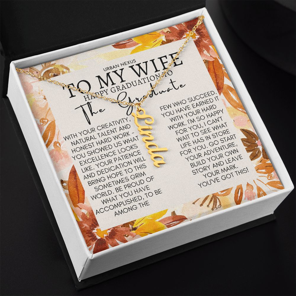 Dangle Name Necklace Best Graduation Gifts For Wife | Convocation Gifts For Her Sa2 - Urban Nexus Store