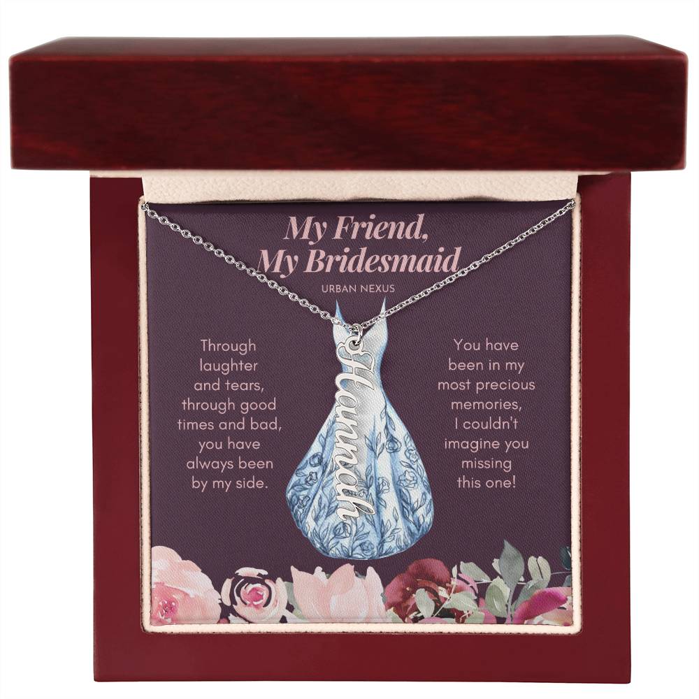 Dangle Name Necklace - Bridesmaid Proposal Box | My Friend, My Bridesmaid AS7 - Urban Nexus Store
