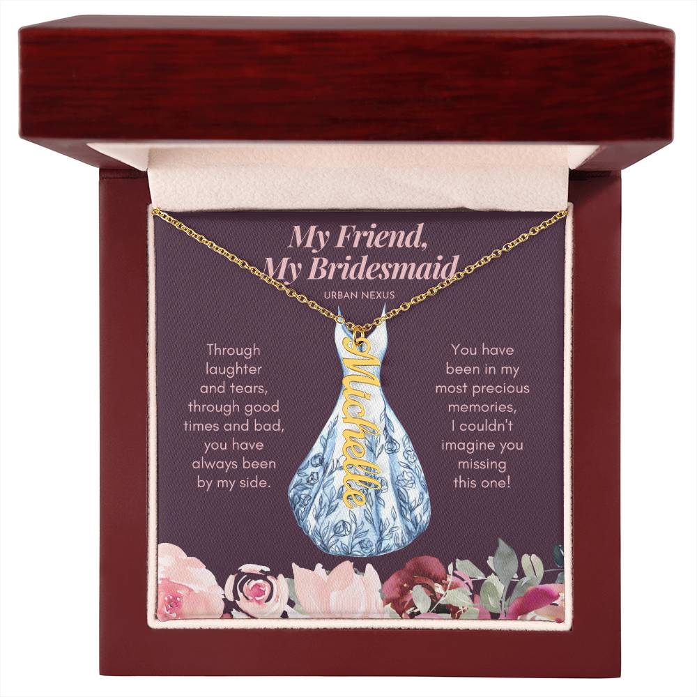 Dangle Name Necklace - Bridesmaid Proposal Box | My Friend, My Bridesmaid AS7 - Urban Nexus Store