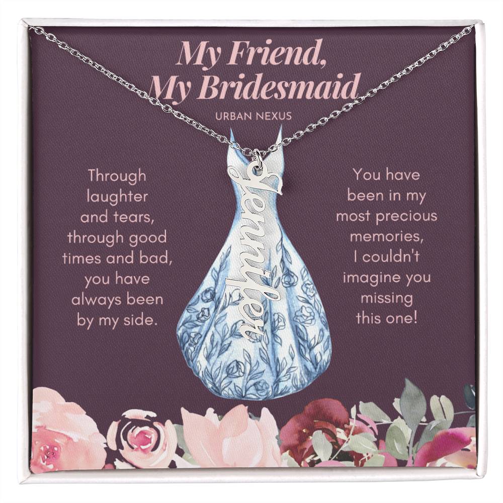 Dangle Name Necklace - Bridesmaid Proposal Box | My Friend, My Bridesmaid AS7 - Urban Nexus Store