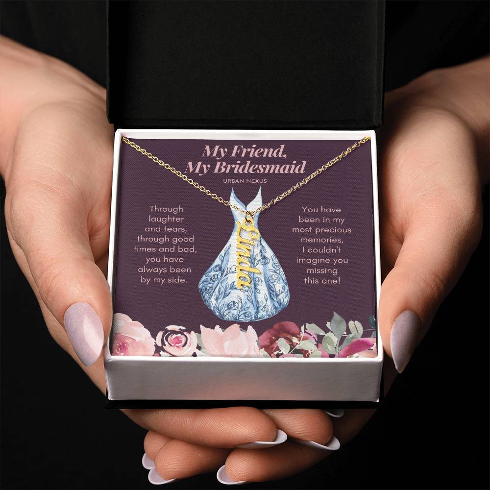 Dangle Name Necklace - Bridesmaid Proposal Box | My Friend, My Bridesmaid AS7 - Urban Nexus Store