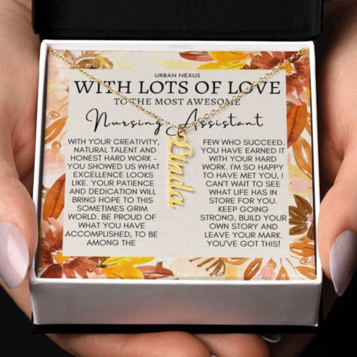 Dangle Name Necklace - Certified Nursing Assistant CNA Gift for Her AR19 - Urban Nexus Store