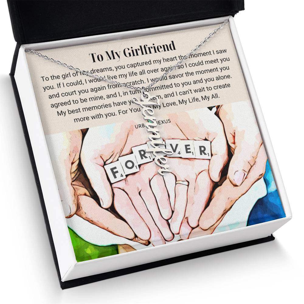 Dangle Name Necklace | Christmas Gift Idea for Your Girlfriend AT2 - Urban Nexus Store