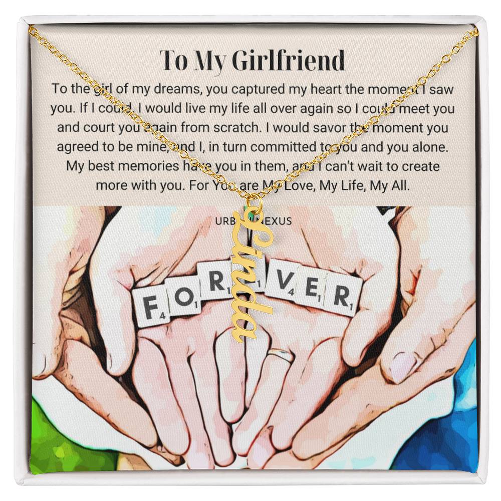 Dangle Name Necklace | Christmas Gift Idea for Your Girlfriend AT2 - Urban Nexus Store