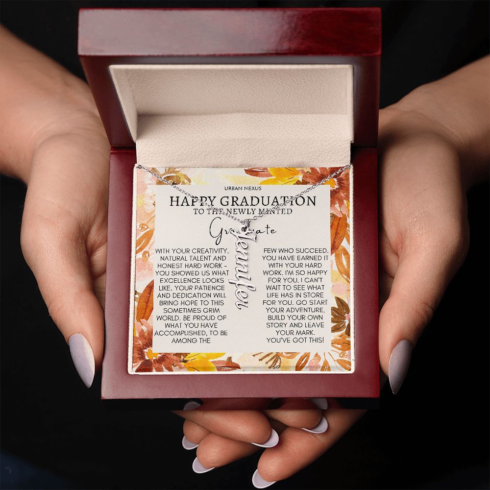 Dangle Name Necklace College High School Graduation Gift For Her AO72 - Urban Nexus Store