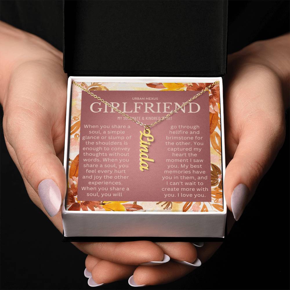 Dangle Name Necklace for Girlfriend 1 Year Dating Anniversary AT11 - Urban Nexus Store