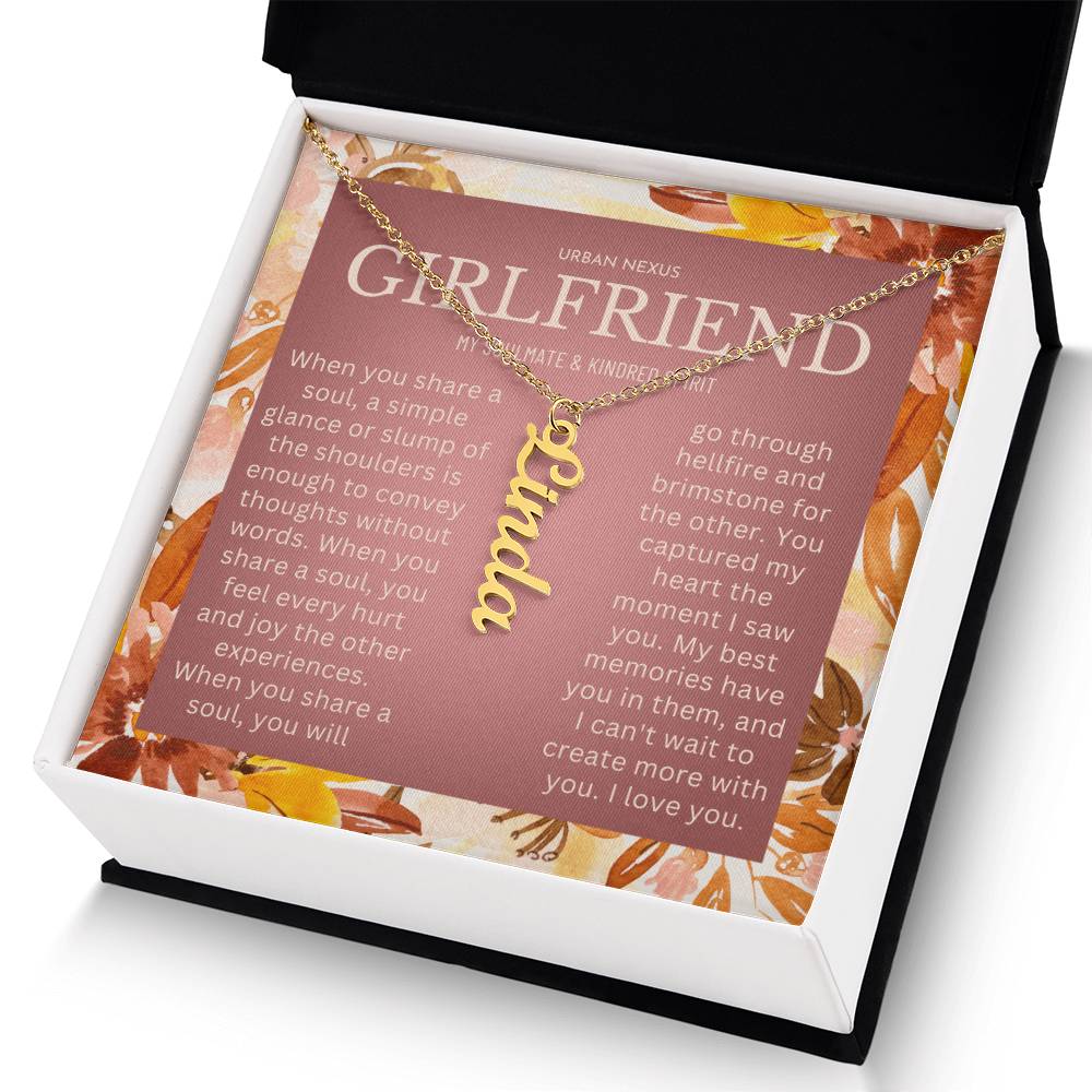 Dangle Name Necklace for Girlfriend 1 Year Dating Anniversary AT11 - Urban Nexus Store