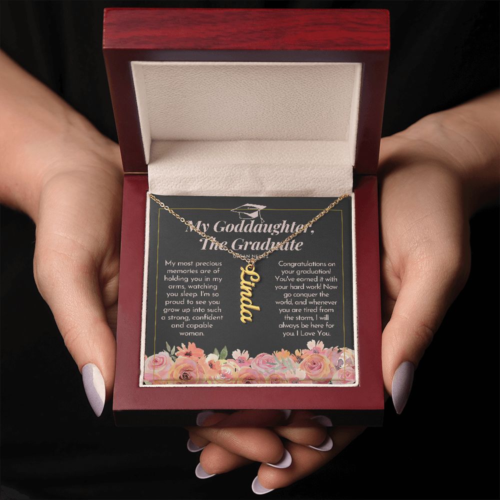 Dangle Name Necklace Goddaughter Graduation Gift AO70 - Urban Nexus Store