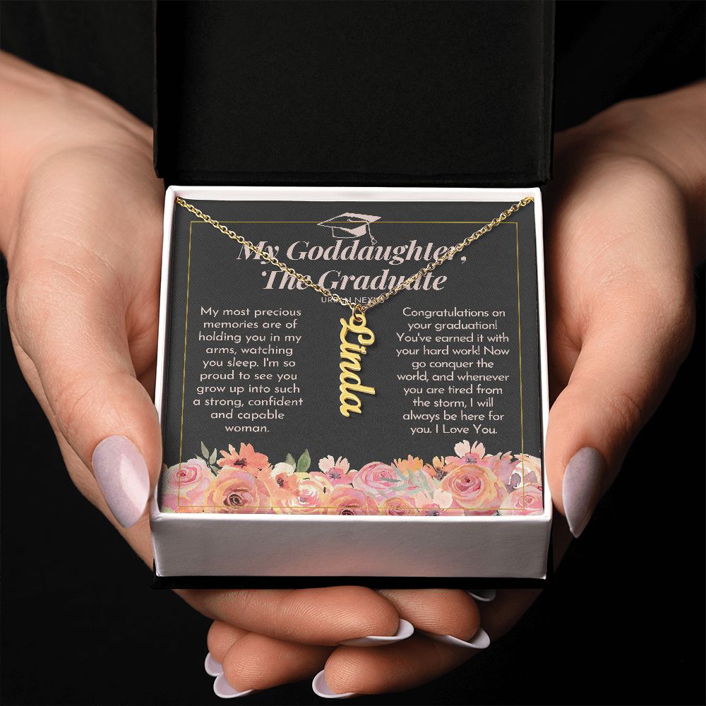 Dangle Name Necklace Goddaughter Graduation Gift AO70 - Urban Nexus Store