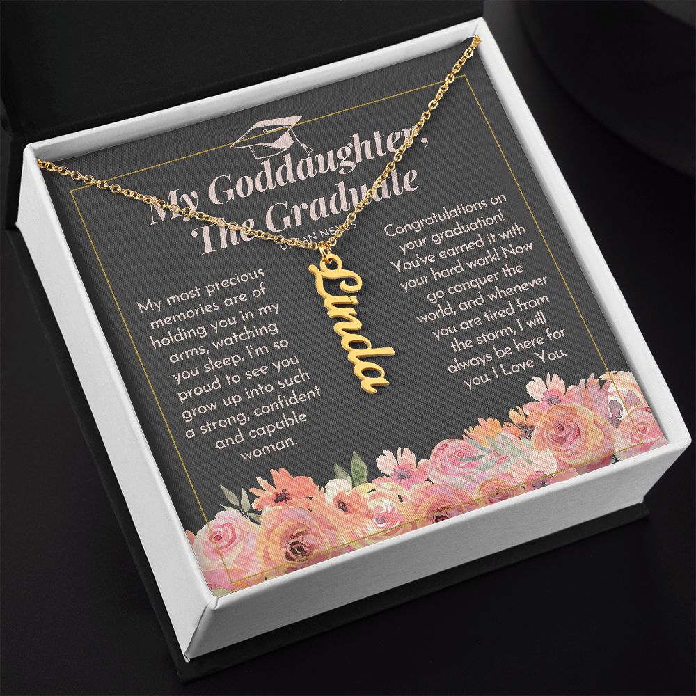 Dangle Name Necklace Goddaughter Graduation Gift AO70 - Urban Nexus Store