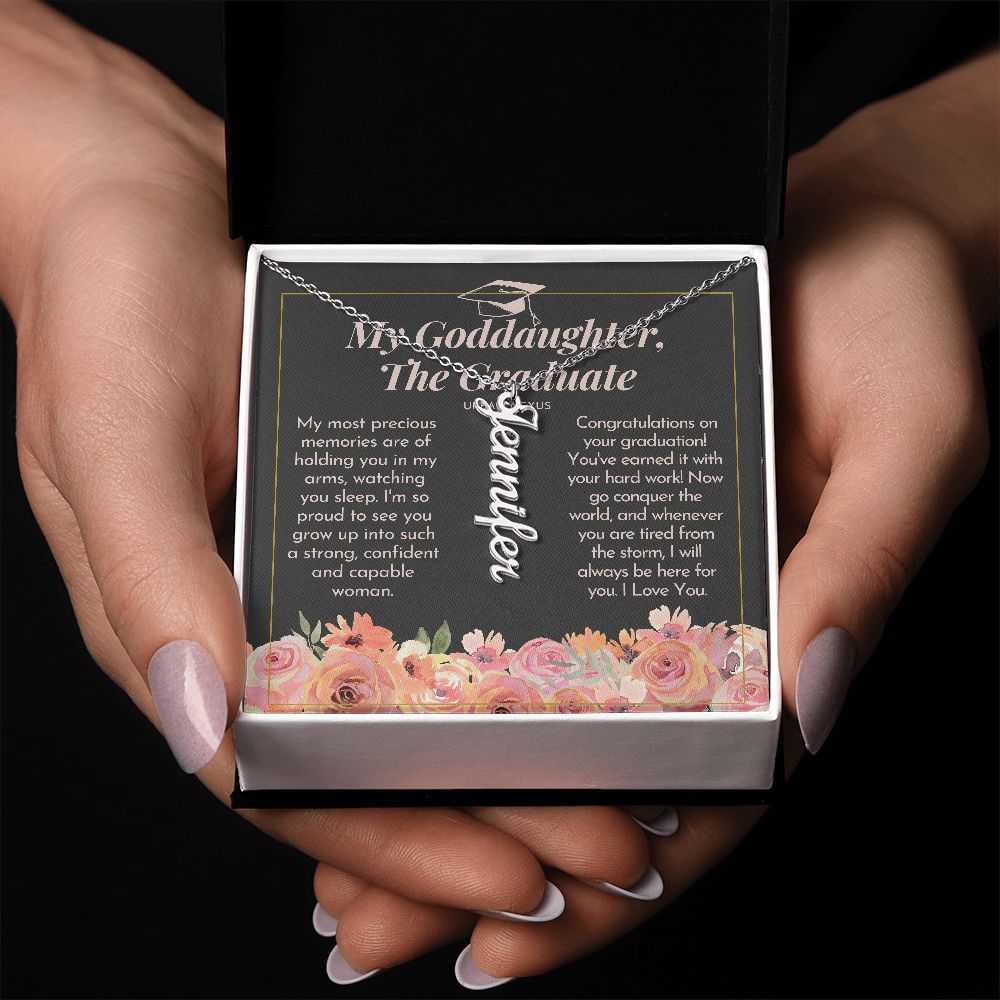 Dangle Name Necklace Goddaughter Graduation Gift AO70 - Urban Nexus Store