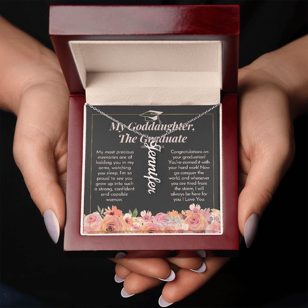 Dangle Name Necklace Goddaughter Graduation Gift AO70 - Urban Nexus Store