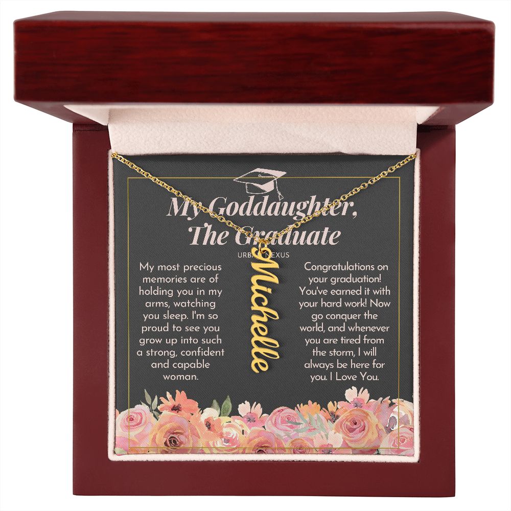 Dangle Name Necklace Goddaughter Graduation Gift AO70 - Urban Nexus Store
