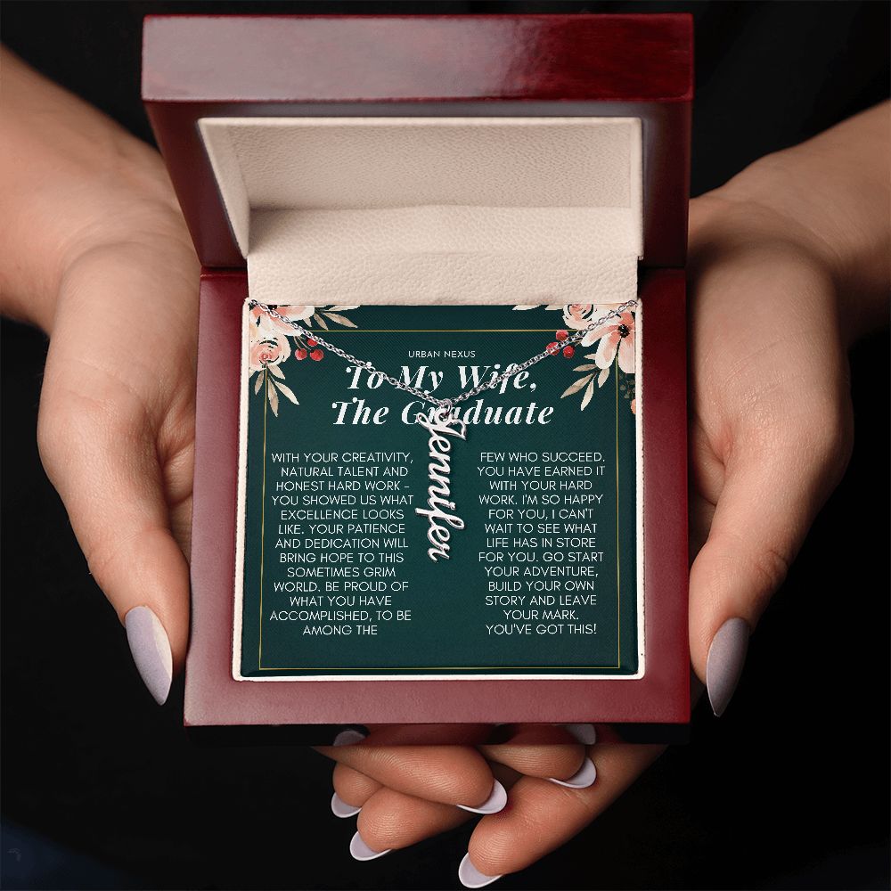 Dangle Name Necklace Good Graduation Gifts For Wife | Convocation Gifts For Her Sa3 - Urban Nexus Store