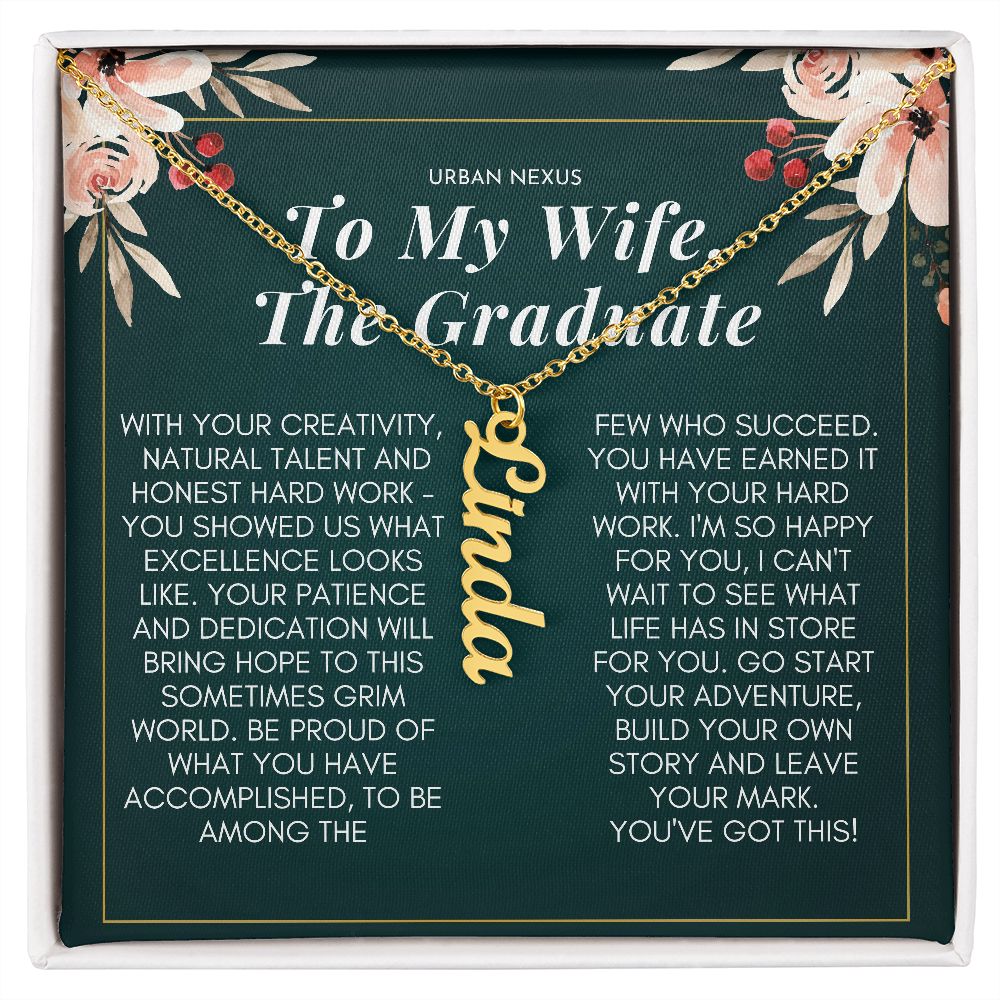 Dangle Name Necklace Good Graduation Gifts For Wife | Convocation Gifts For Her Sa3 - Urban Nexus Store