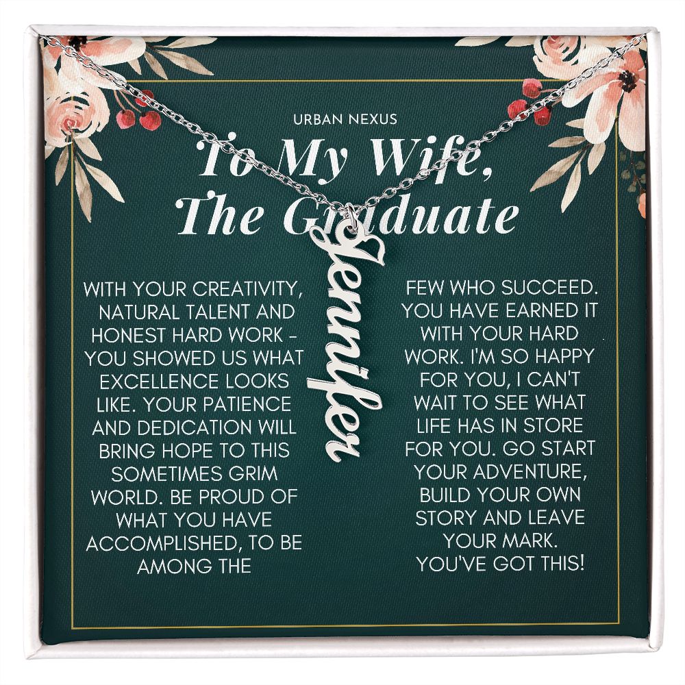 Dangle Name Necklace Good Graduation Gifts For Wife | Convocation Gifts For Her Sa3 - Urban Nexus Store