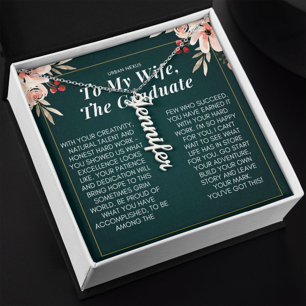 Dangle Name Necklace Good Graduation Gifts For Wife | Convocation Gifts For Her Sa3 - Urban Nexus Store