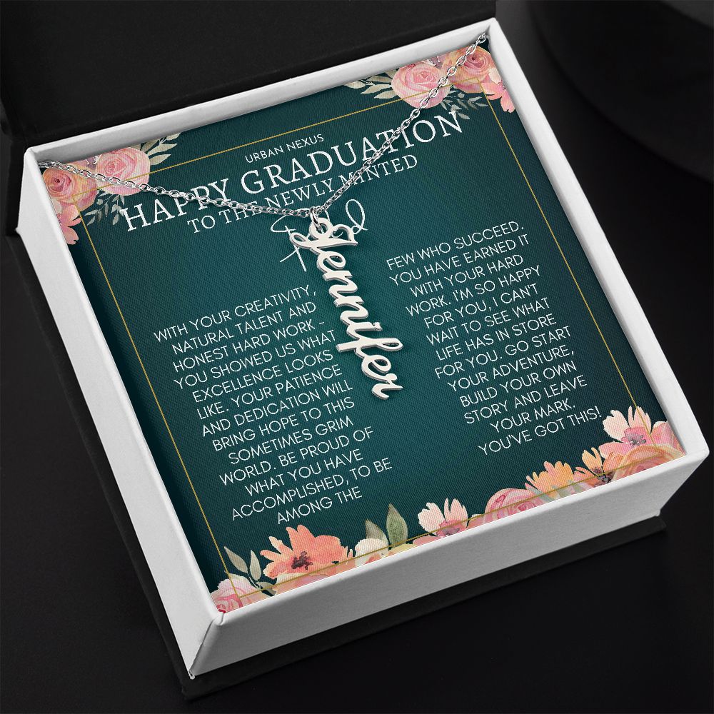 Dangle Name Necklace PHD Graduation Gift For Her AO71 - Urban Nexus Store