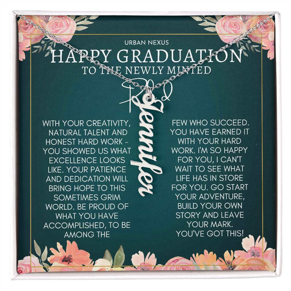 Dangle Name Necklace PHD Graduation Gift For Her AO71 - Urban Nexus Store