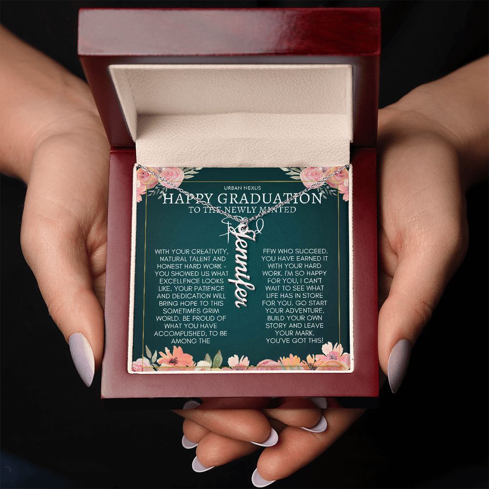 Dangle Name Necklace PHD Graduation Gift For Her AO71 - Urban Nexus Store