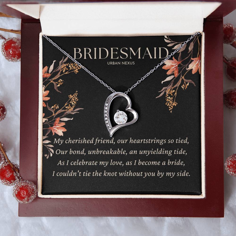 Heart Pendant Chain Necklace - Bridesmaid Ask | Brides Maid Gifts AS9 - Urban Nexus Store