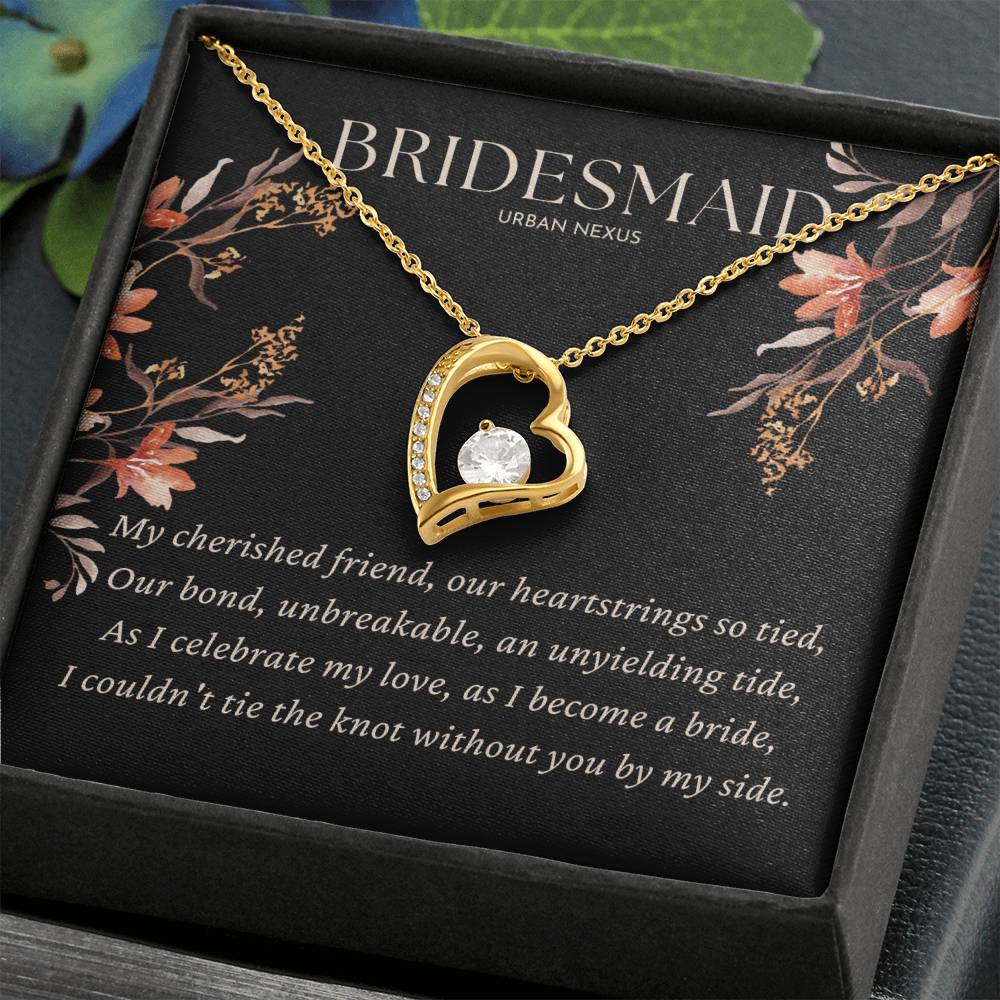 Heart Pendant Chain Necklace - Bridesmaid Ask | Brides Maid Gifts AS9 - Urban Nexus Store