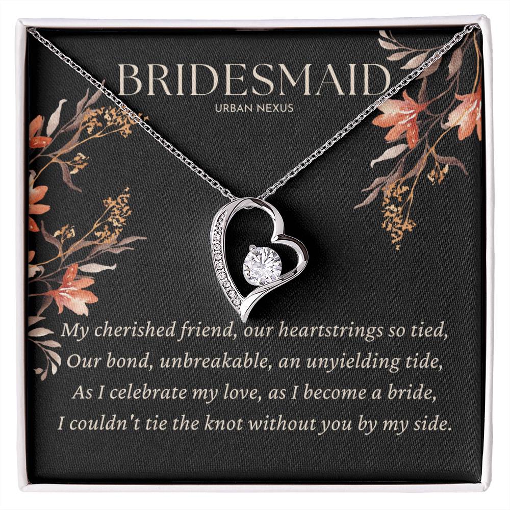Heart Pendant Chain Necklace - Bridesmaid Ask | Brides Maid Gifts AS9 - Urban Nexus Store