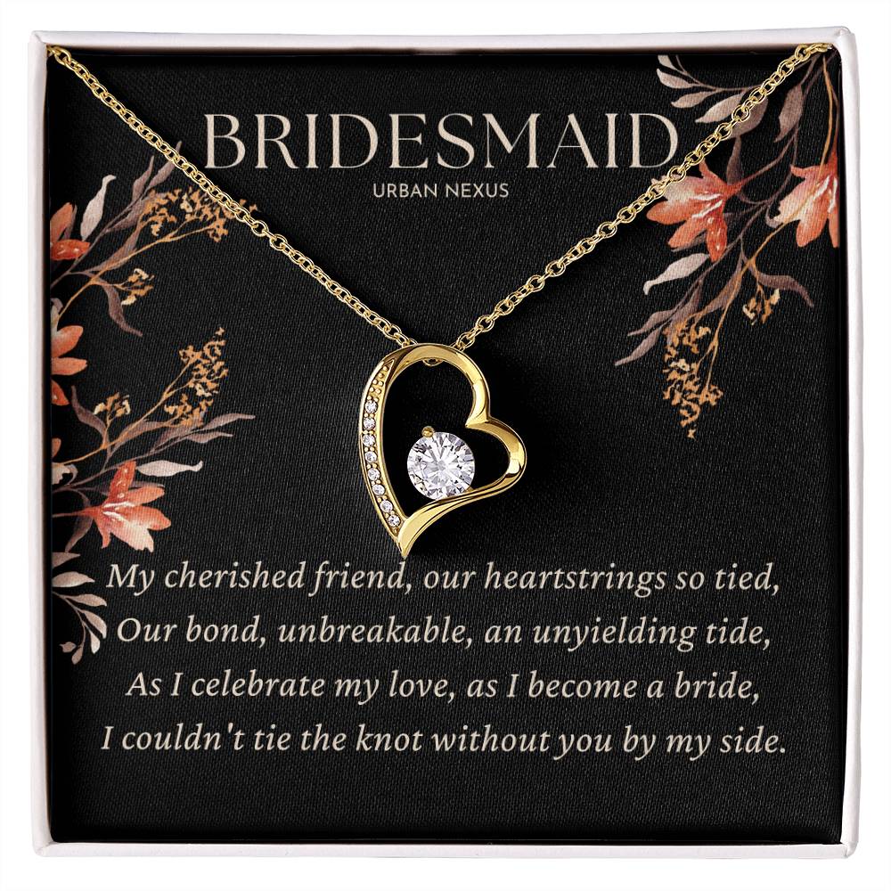 Heart Pendant Chain Necklace - Bridesmaid Ask | Brides Maid Gifts AS9 - Urban Nexus Store