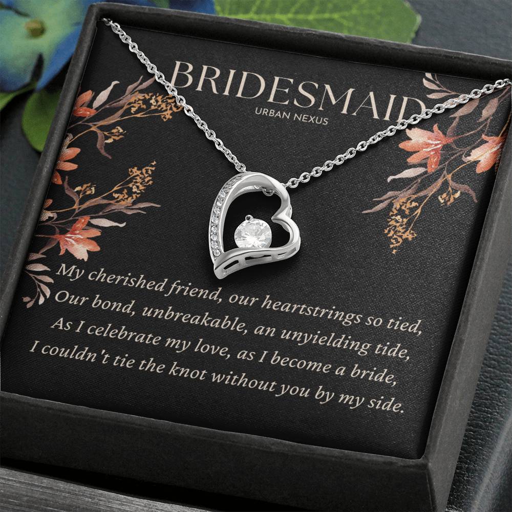 Heart Pendant Chain Necklace - Bridesmaid Ask | Brides Maid Gifts AS9 - Urban Nexus Store