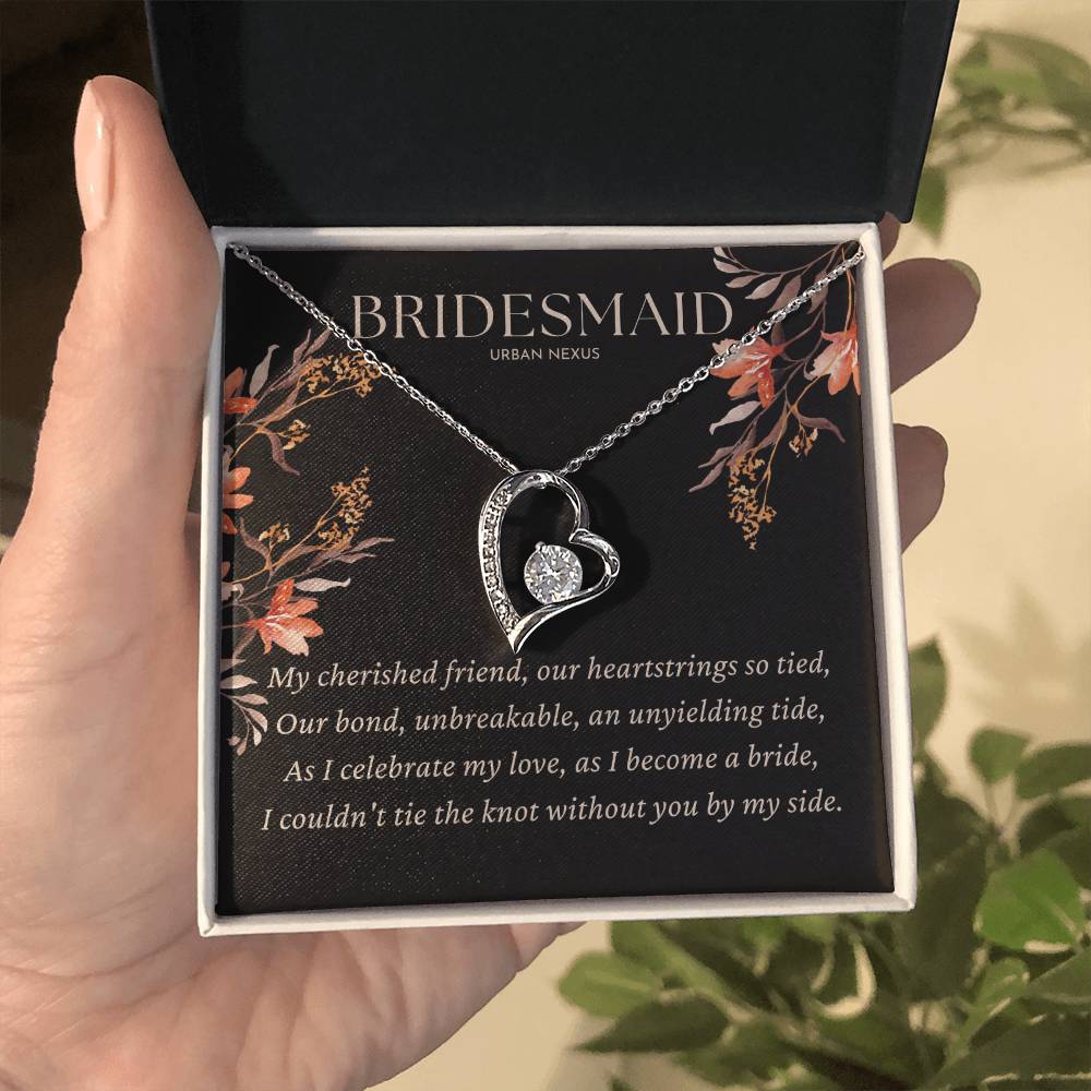 Heart Pendant Chain Necklace - Bridesmaid Ask | Brides Maid Gifts AS9 - Urban Nexus Store