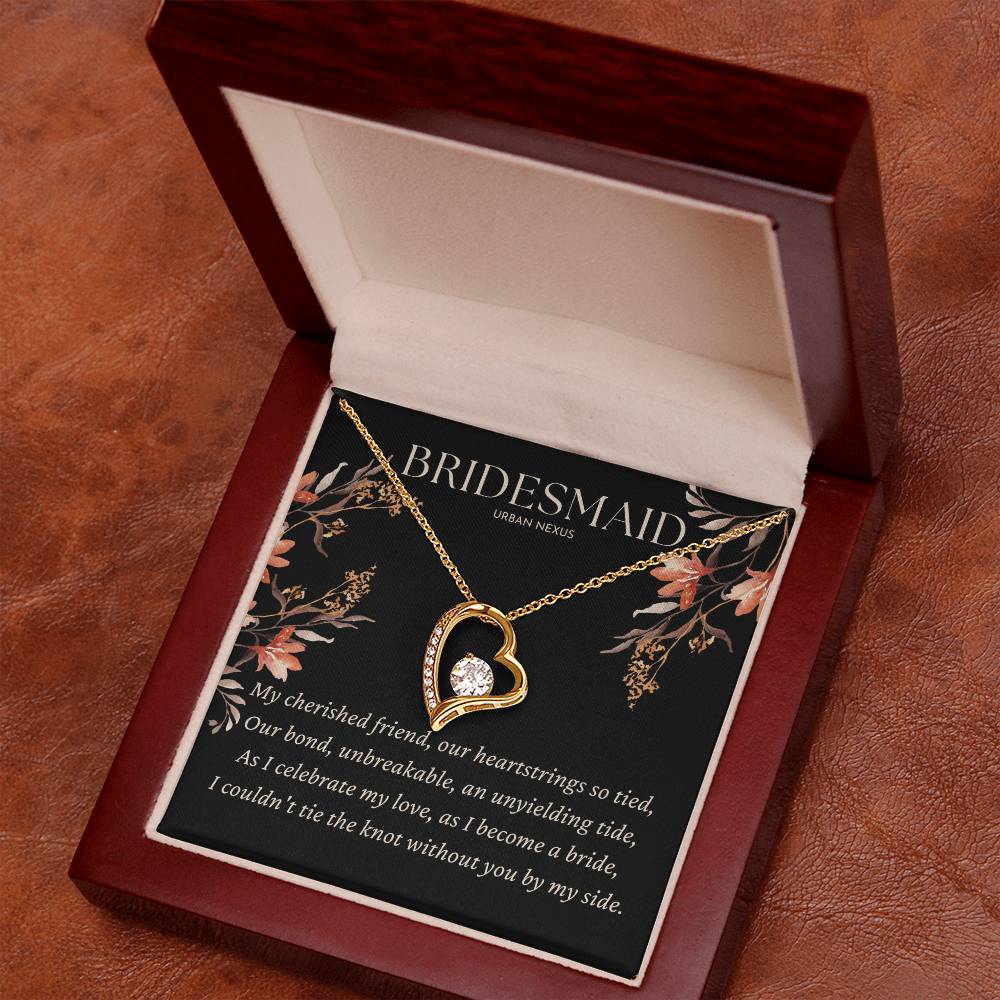 Heart Pendant Chain Necklace - Bridesmaid Ask | Brides Maid Gifts AS9 - Urban Nexus Store