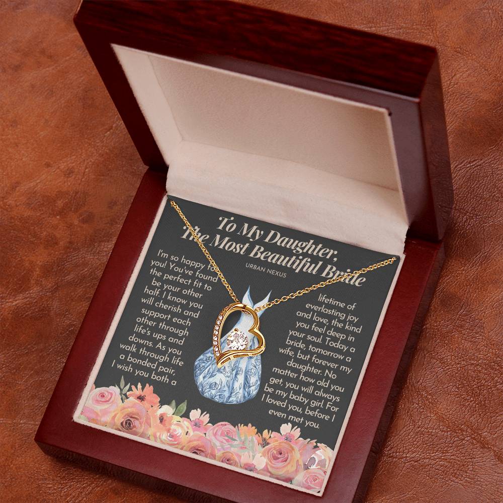 Heart Pendant Chain Necklace - Father to Daughter Wedding Gift AS1 - Urban Nexus Store