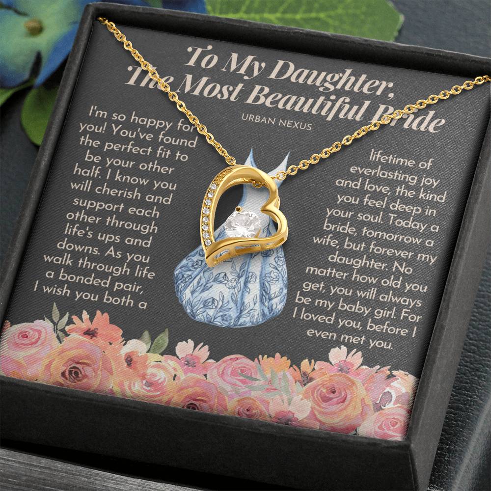 Heart Pendant Chain Necklace - Father to Daughter Wedding Gift AS1 - Urban Nexus Store