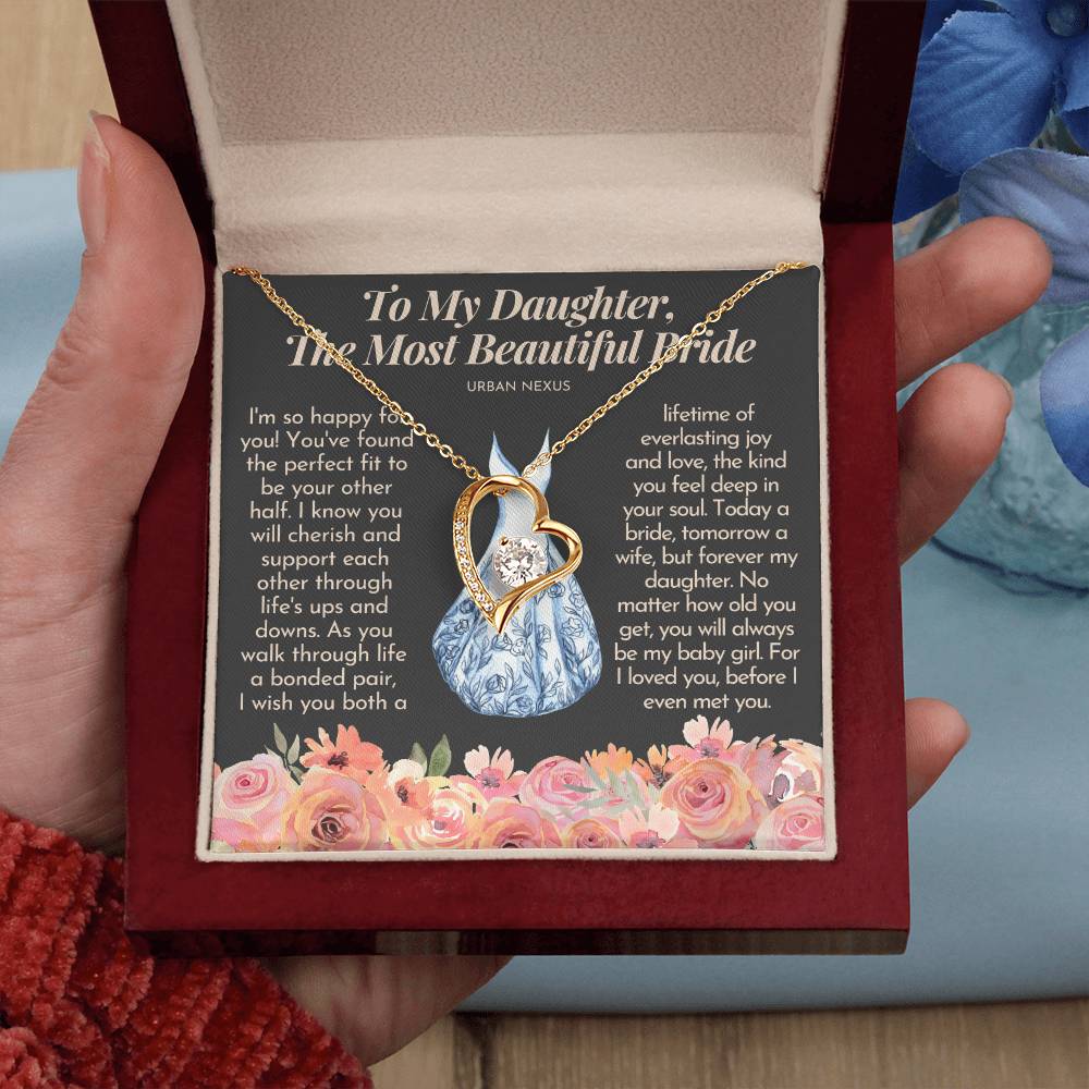 Heart Pendant Chain Necklace - Father to Daughter Wedding Gift AS1 - Urban Nexus Store