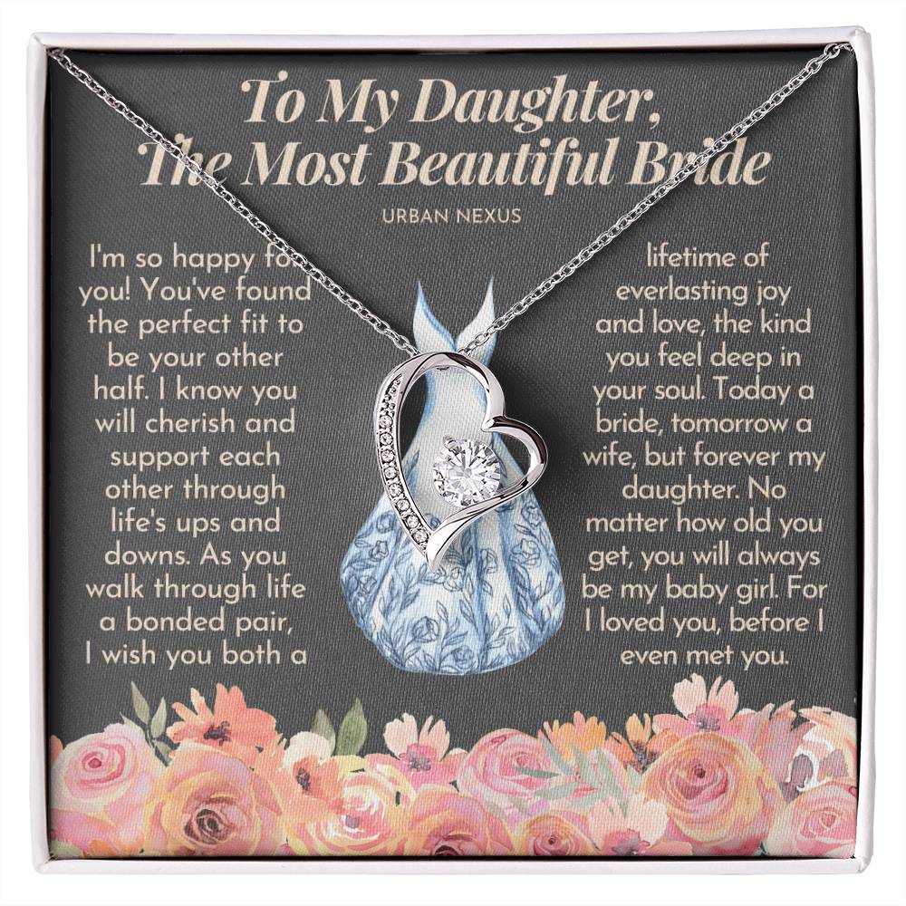 Heart Pendant Chain Necklace - Father to Daughter Wedding Gift AS1 - Urban Nexus Store