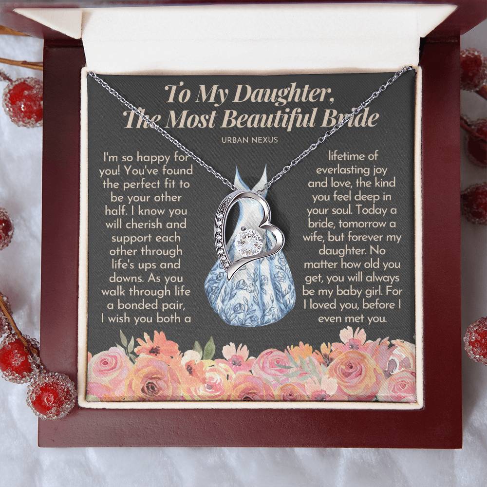 Heart Pendant Chain Necklace - Father to Daughter Wedding Gift AS1 - Urban Nexus Store