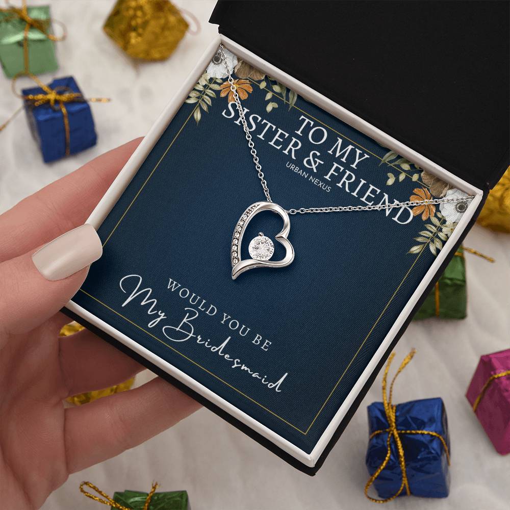 Heart Pendant Necklace - Bridesmaid Gift | Sister and Friend AS3 - Urban Nexus Store