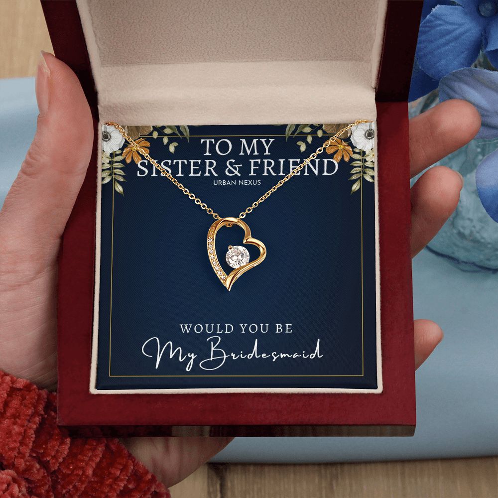 Heart Pendant Necklace - Bridesmaid Gift | Sister and Friend AS3 - Urban Nexus Store