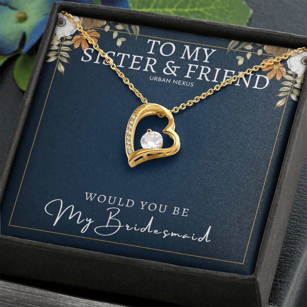 Heart Pendant Necklace - Bridesmaid Gift | Sister and Friend AS3 - Urban Nexus Store