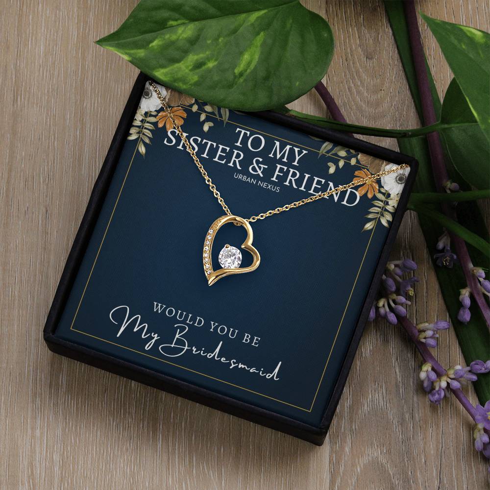Heart Pendant Necklace - Bridesmaid Gift | Sister and Friend AS3 - Urban Nexus Store