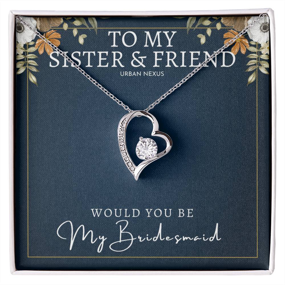 Heart Pendant Necklace - Bridesmaid Gift | Sister and Friend AS3 - Urban Nexus Store