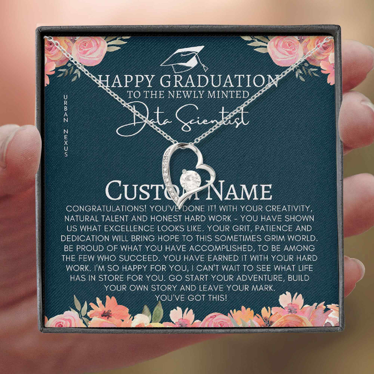 Heart Pendant Necklace - Step Daughter Graduation (GT41) - Urban Nexus Store