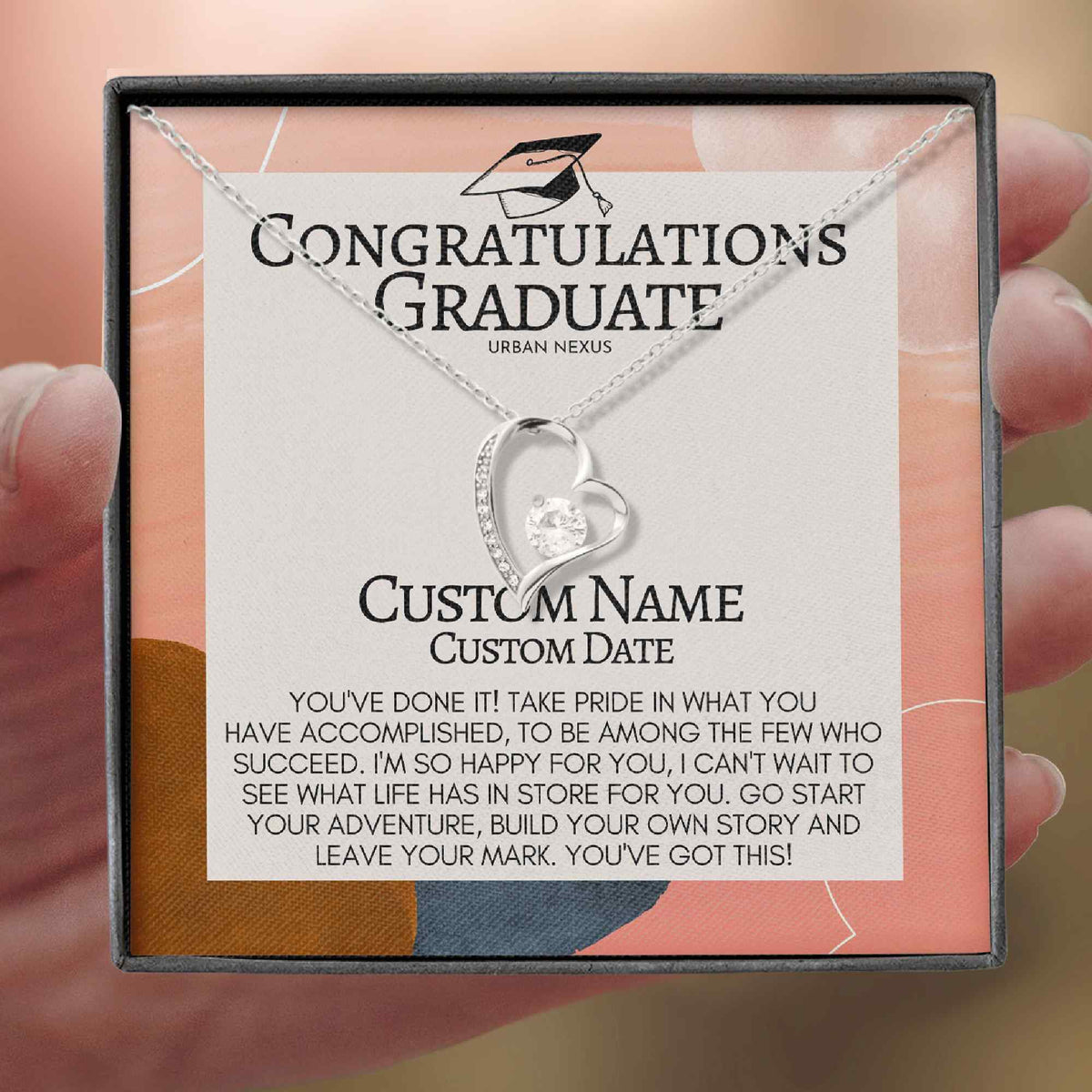 Heart Pendant Necklace - Step Daughter Graduation (GT41) - Urban Nexus Store