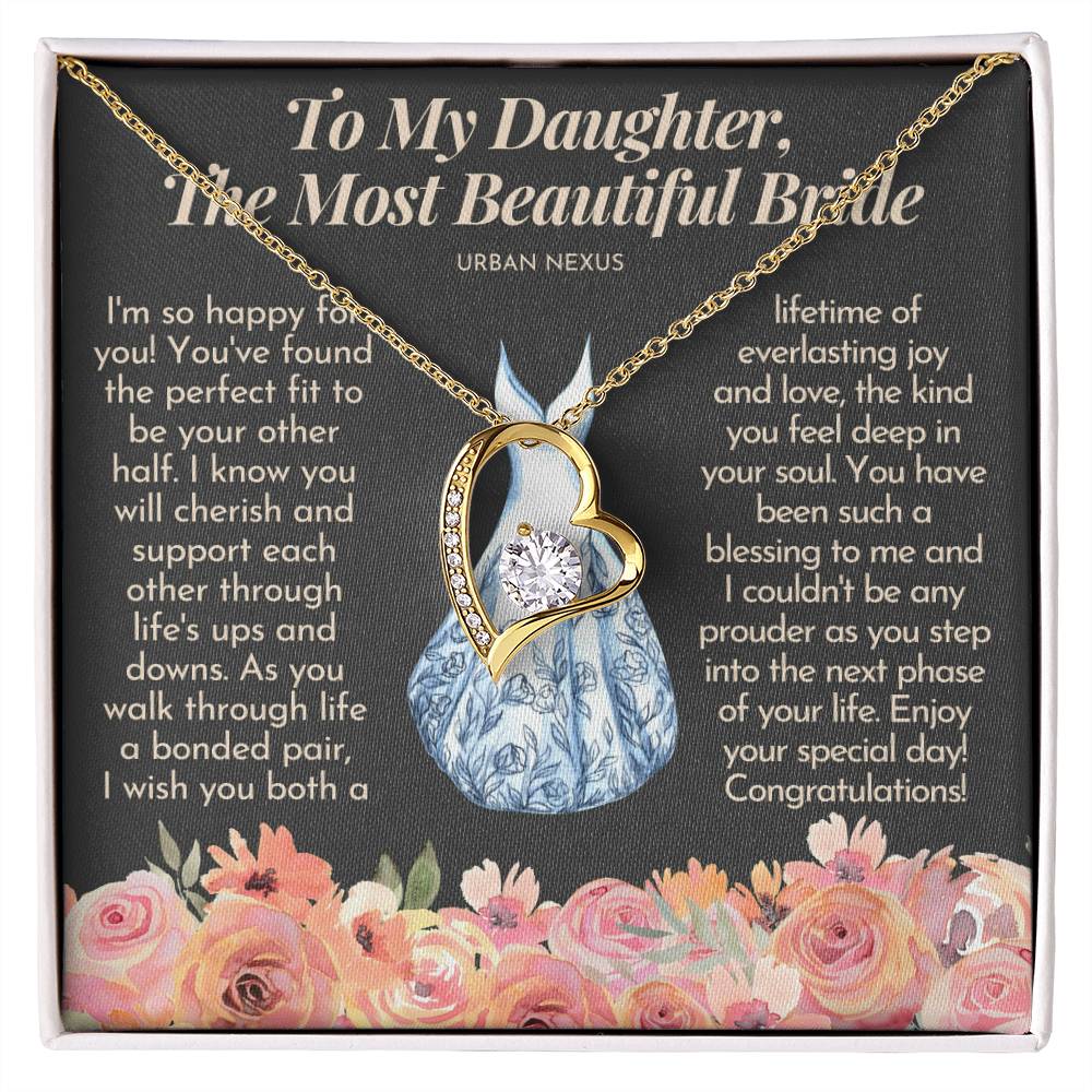 Heart Shape Chain Pendant Necklace - Daughter Wedding Gift from Mom AG24 - Urban Nexus Store